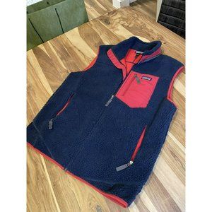 Mens Patagonia Red and Black Zipper Vest